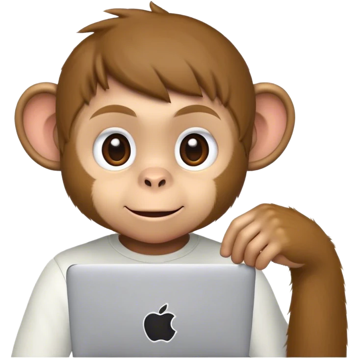 Gay little monkey at the apple store emoji