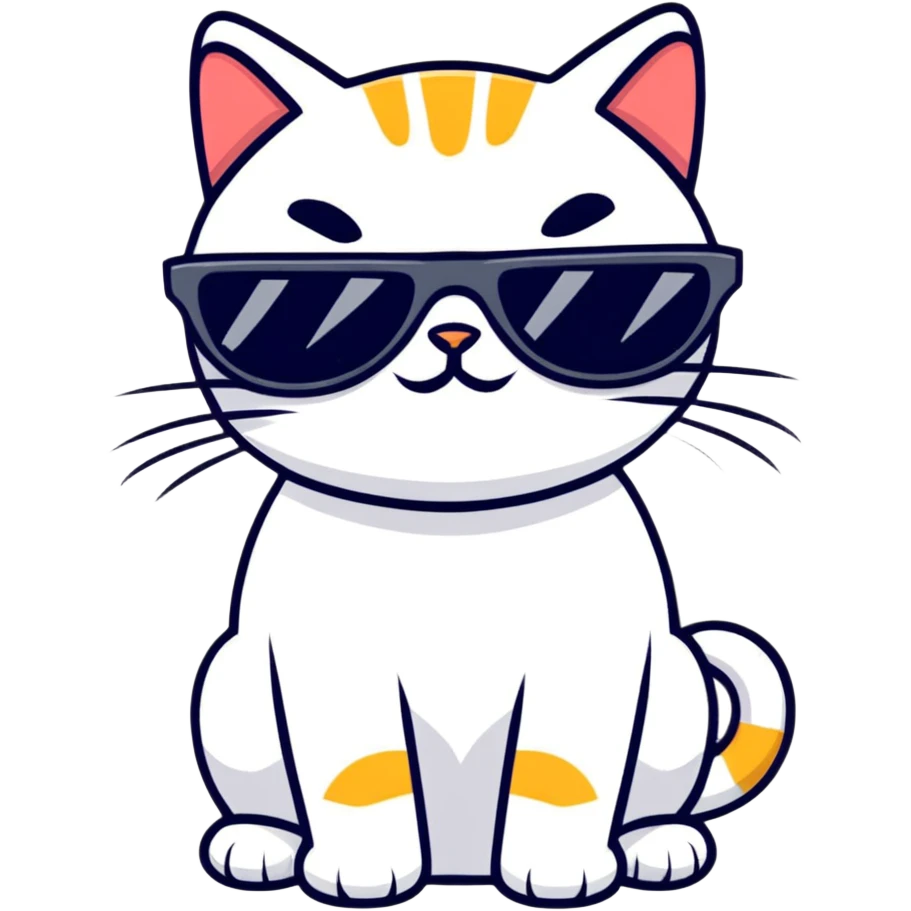 Cat with sunglasses emoji