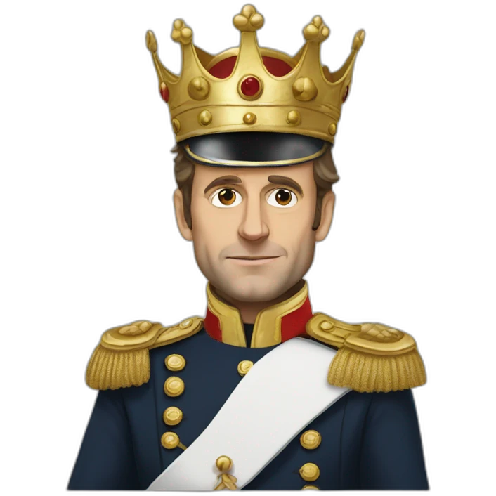 Emmanuel Macron en roi emoji