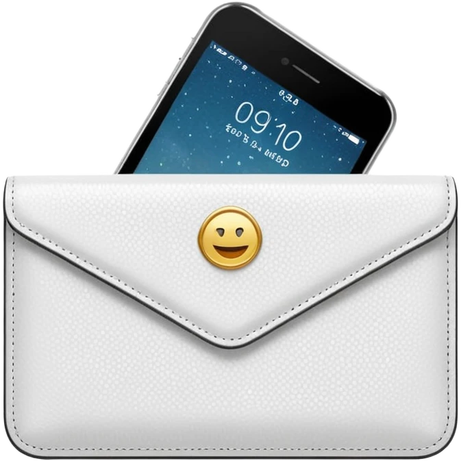 glitter white wallet emoji