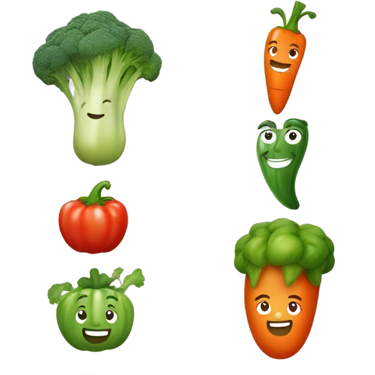 Happy vegetables  emoji