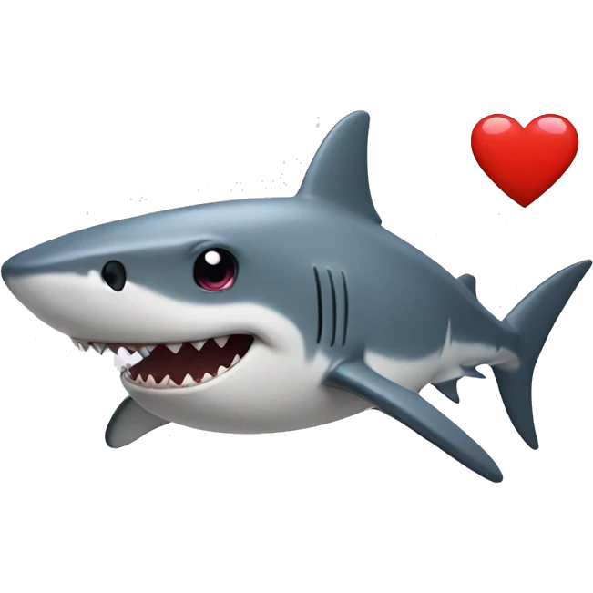 Shark with heart eyes emoji