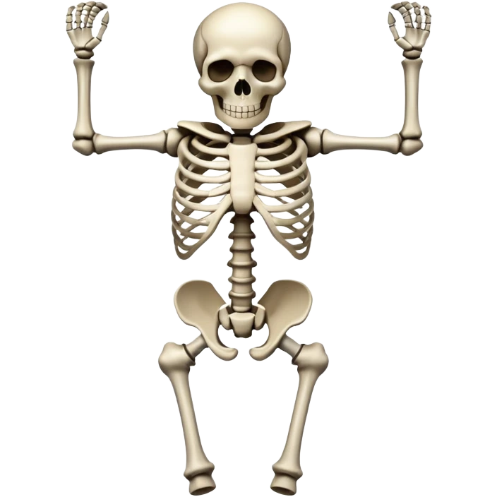 Thick, heavy-looking skeleton bones emoji