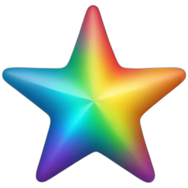 A rainbow star emoji