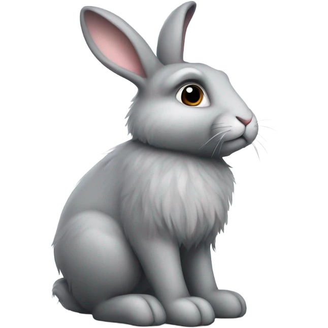 Gray bunny  emoji