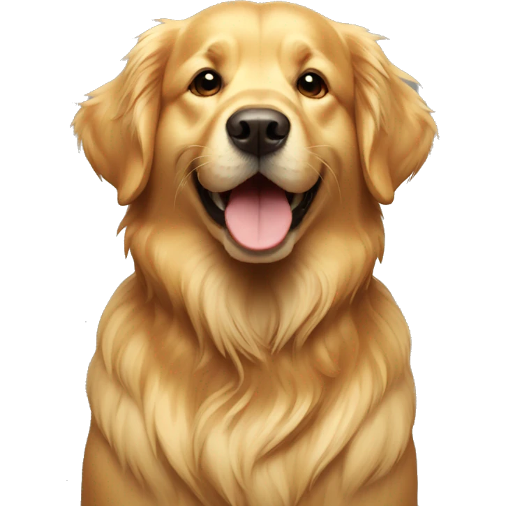 Golden retriever happy emoji