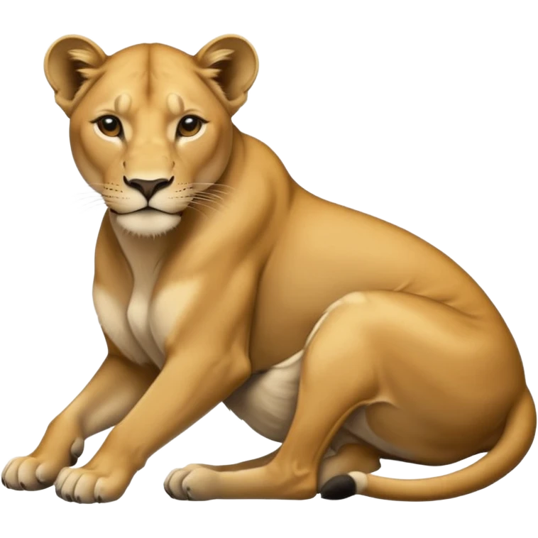 a lioness's silhouette laying down emoji
