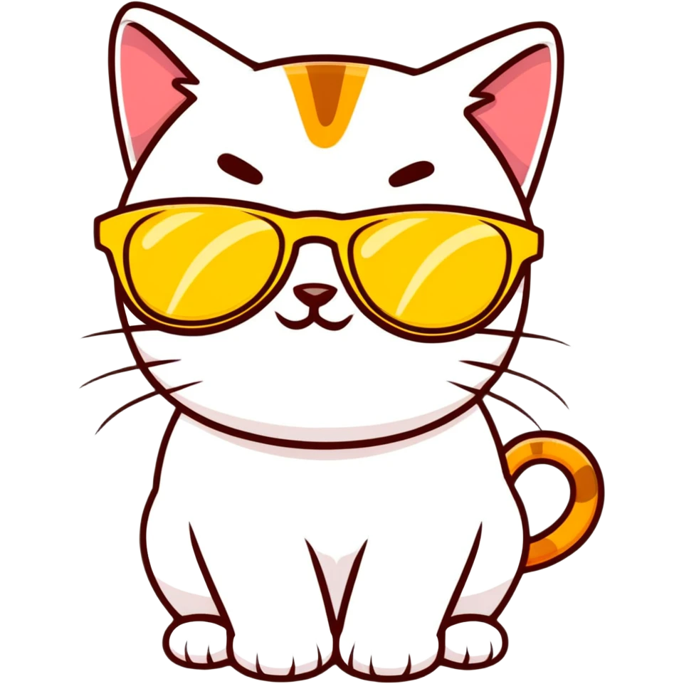 Cat with sunglasses emoji