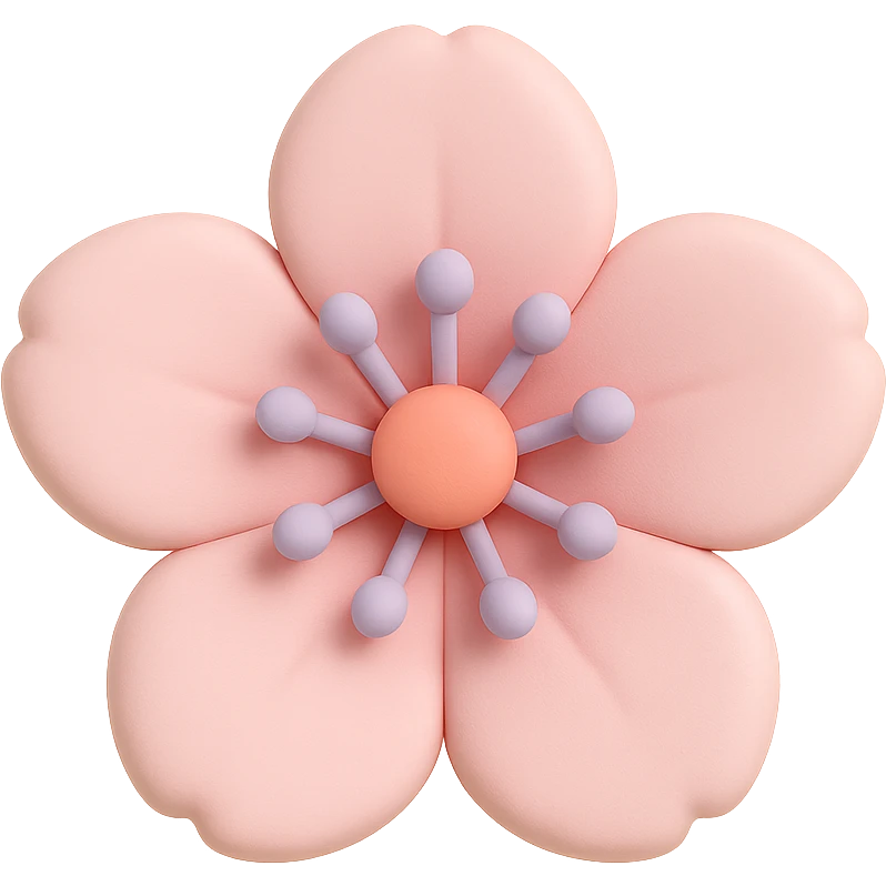 pink sakura cherry blossom flower, remove background emoji