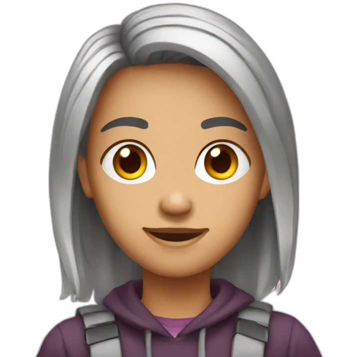 adolescente en pc emoji