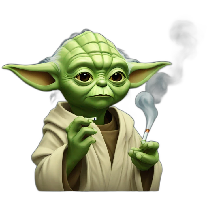 Yoda smoking emoji