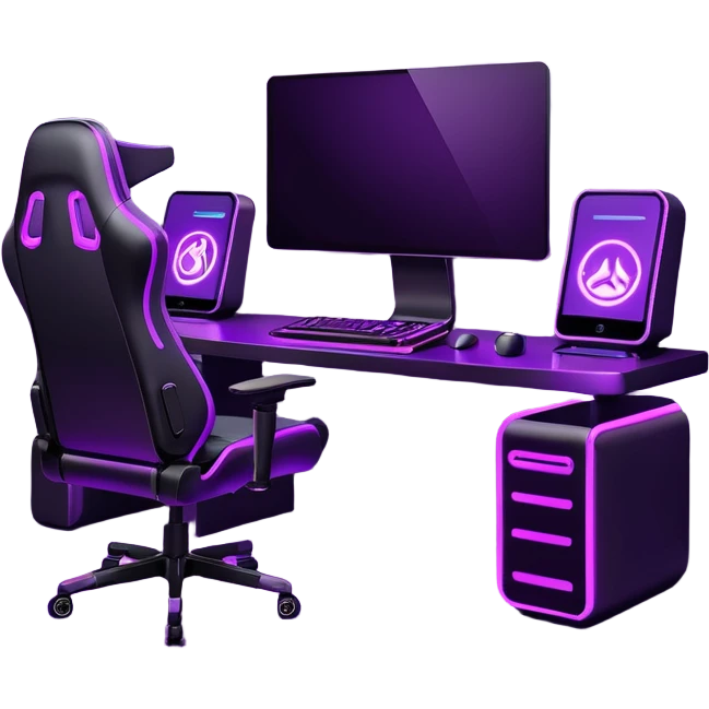 purple gaming setup emoji