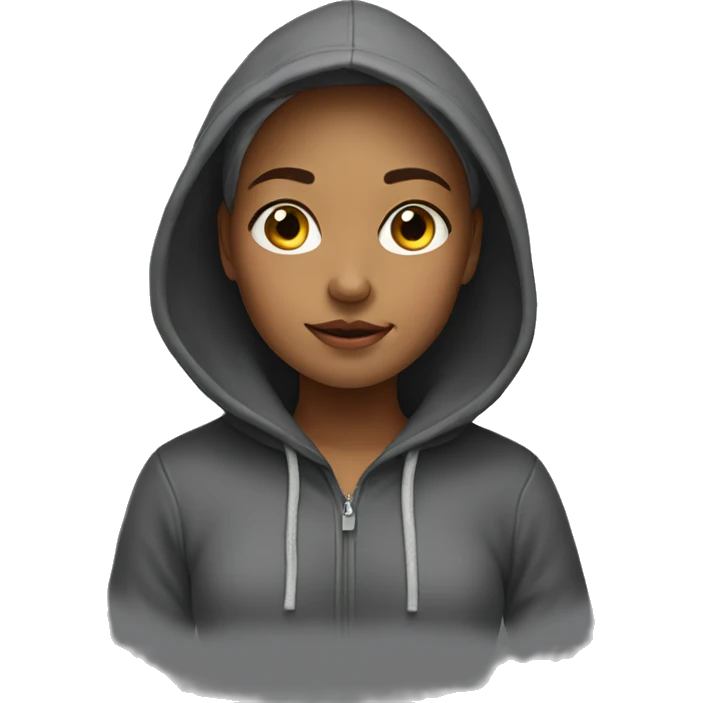 Girl with hoodie  emoji