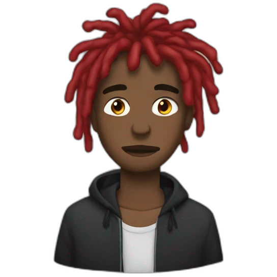 Carti with red dreads emoji