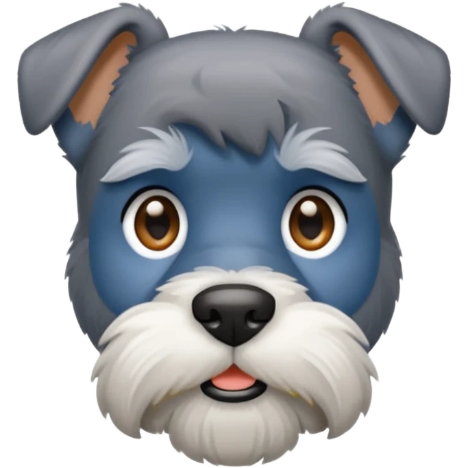 Schnauzer con collar azul emoji