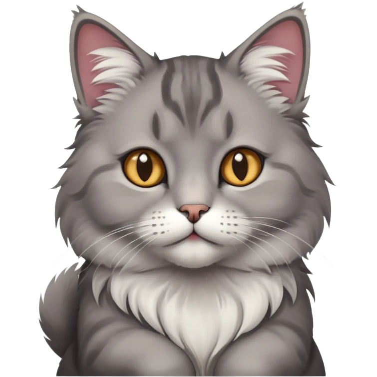 thoughtful cat with paw on chin emoji