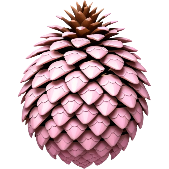 Pastel pink pinecone emoji