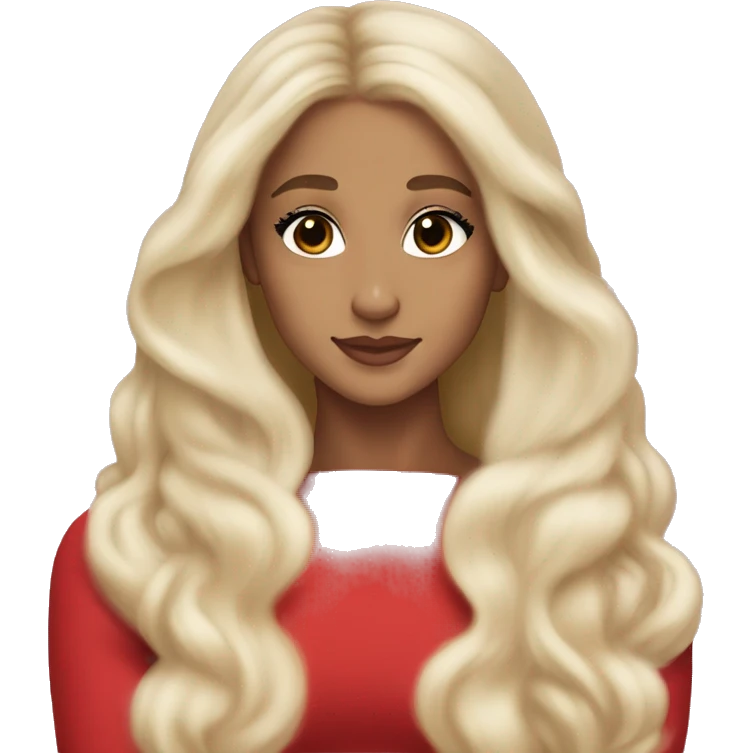 ariana grande, blonde hair, red dress, ethereal, light skin emoji