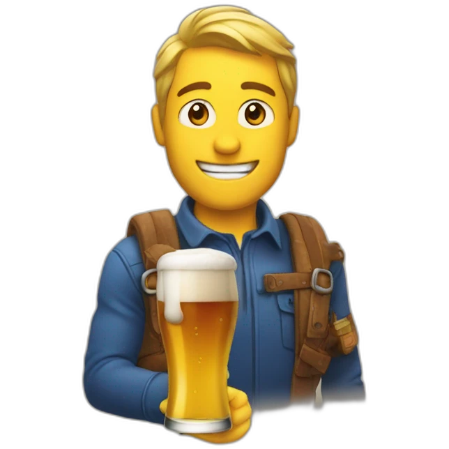 Photo avec une bière  emoji