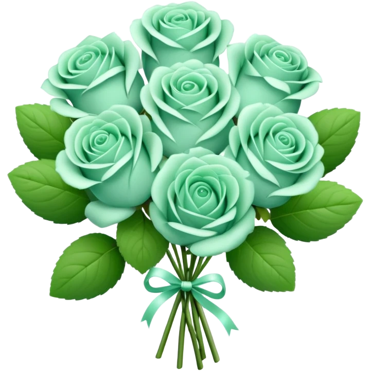 Mint rose bouquet  emoji