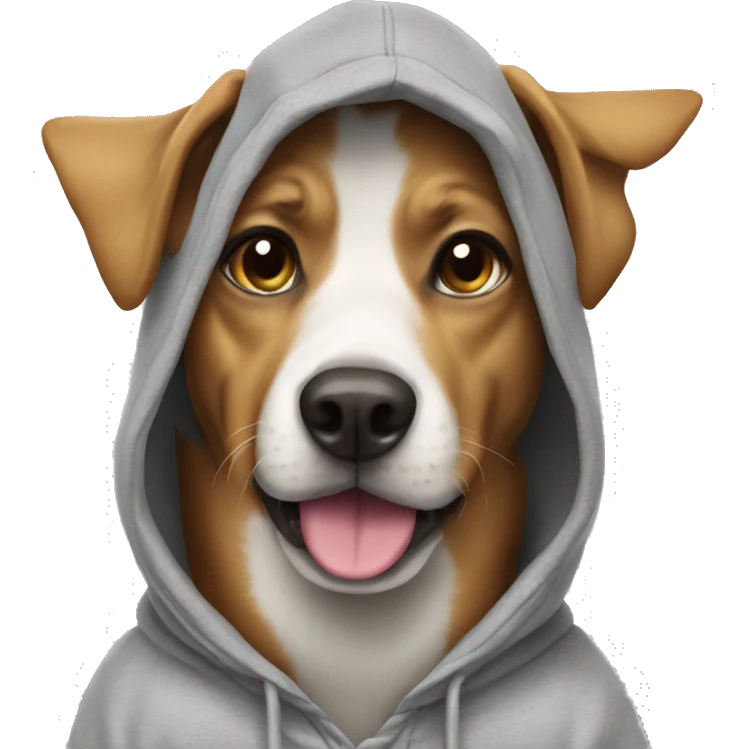 Dog wearing hoodie  emoji