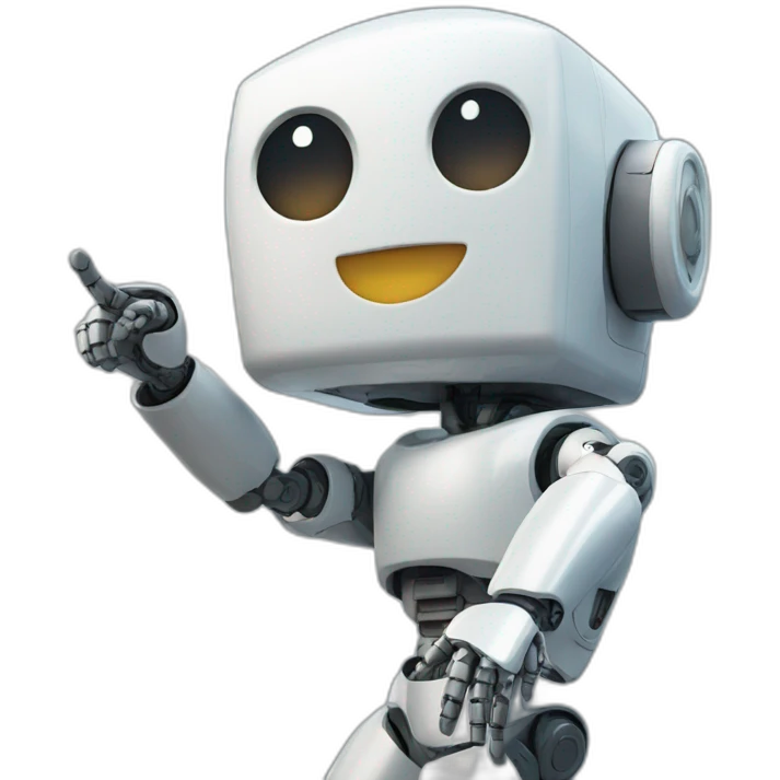robot pointing up emoji