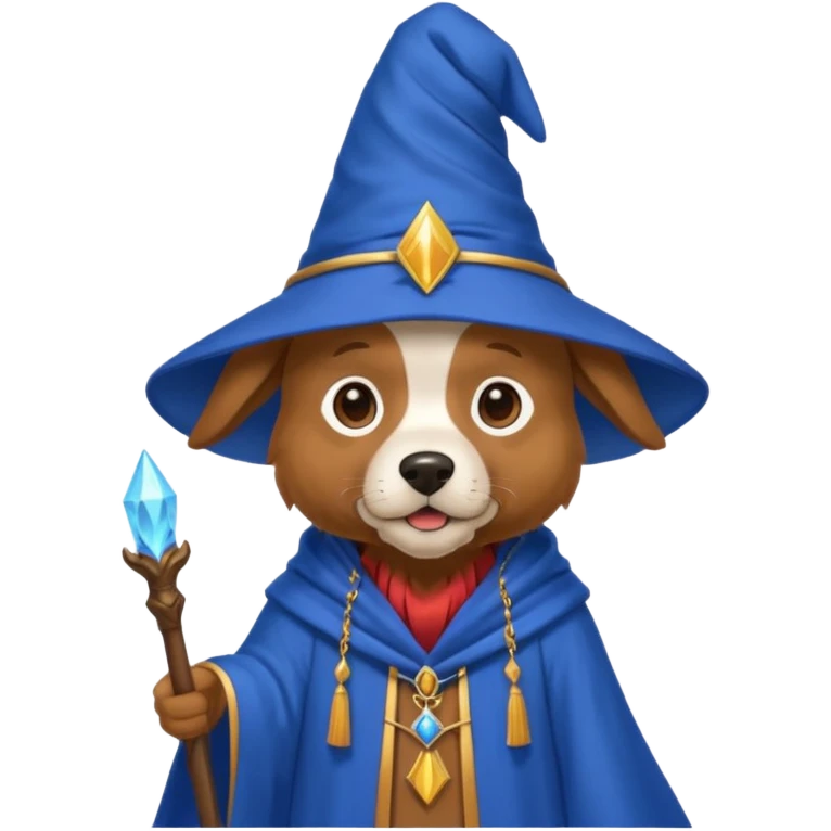 Dog wizard emoji