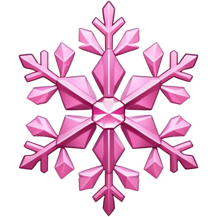 Pink slowflake emoji
