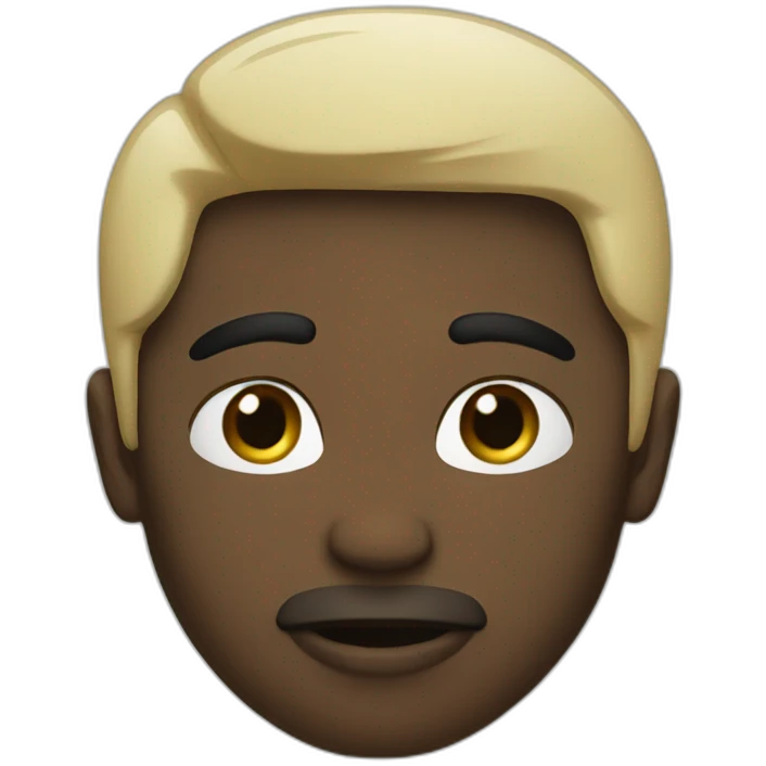 White and black men kiss emoji