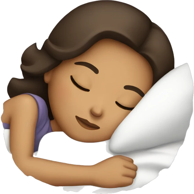 Brunette girl sleeping emoji