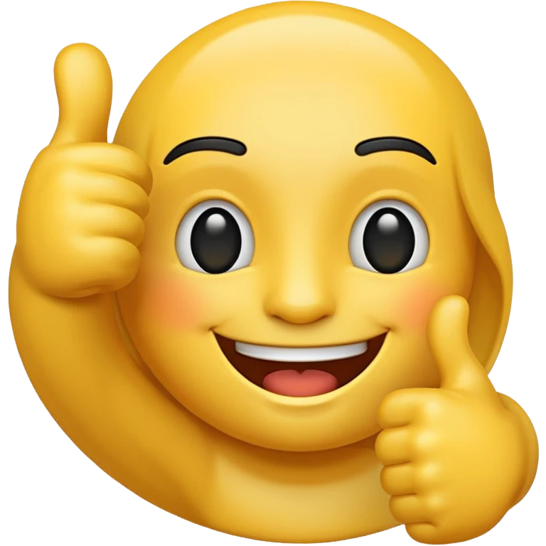 thumbs up emoji, positive and bold emoji
