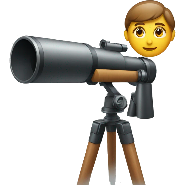 Looking with telescope  emoji