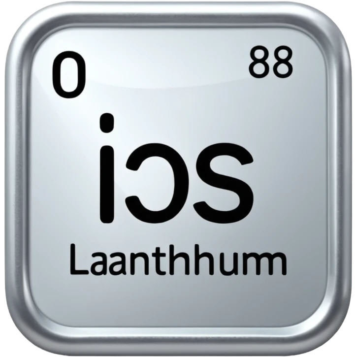 реалистичный лантан (La) emoji
