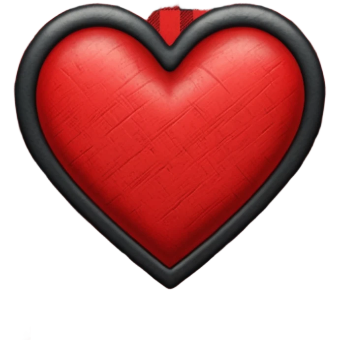 vintage flannel patterned heart  emoji