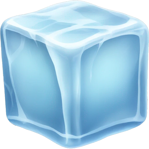 Ice chiseled white ice cubes emoji
