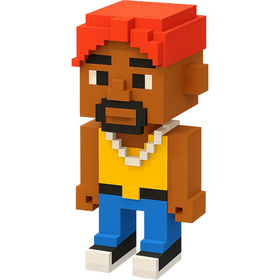 репер 2Pac, no background  emoji