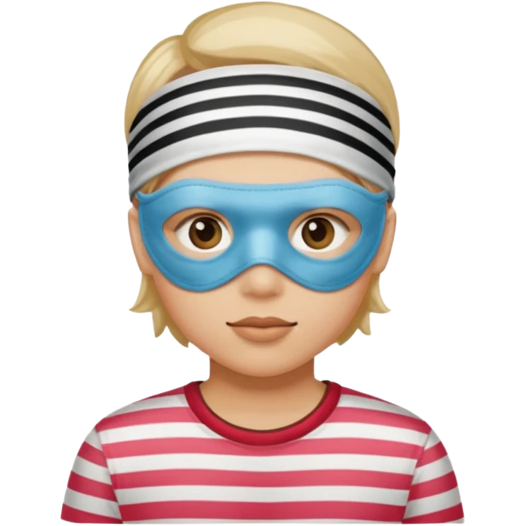 A theif robber emoji,Stripped shirt.eye mask. emoji