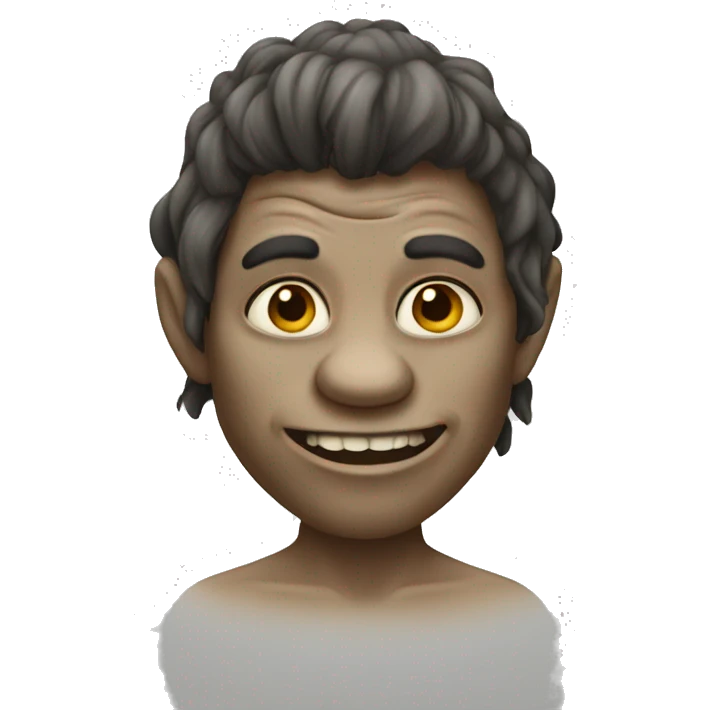 A troll, with human skin color  emoji