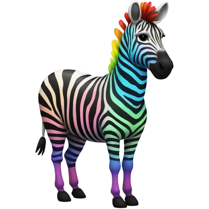 rainbow zebra emoji