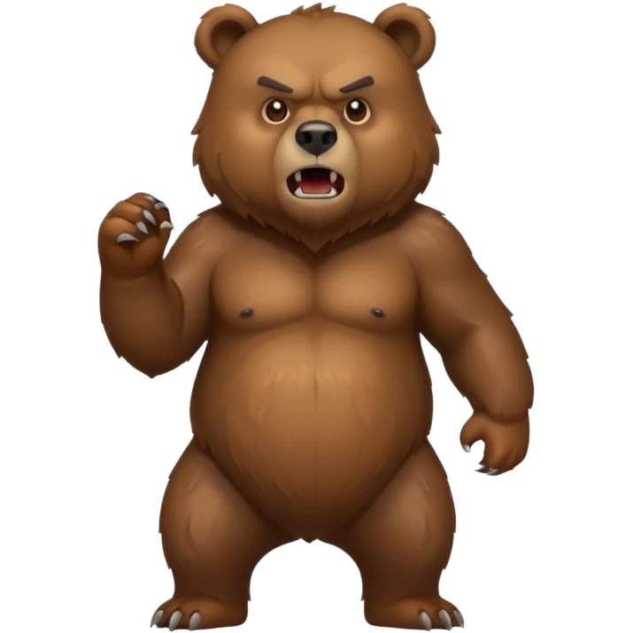 angry bear full emoji