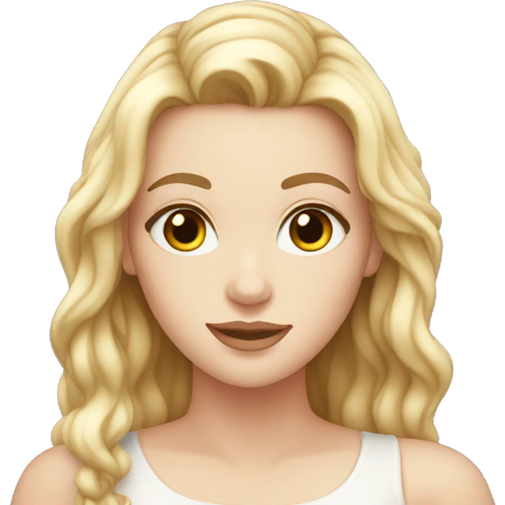 white girl with glowing skin emoji