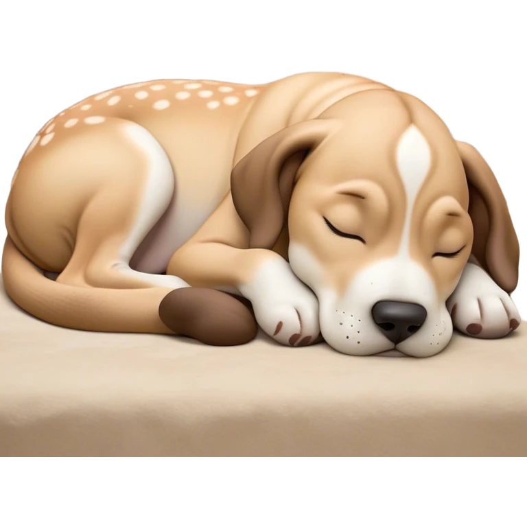 Meme-Worthy Cute Sleeping Fawn Great Dane Portrait Emoji, Head resting peacefully with a contented smile, showcasing a delightfully solid build and a luxuriously soft fawn Fur, eyes shut in a serene nap, Simplified yet hilariously adorable features, highly detailed, glowing with a soft, drowsy light, high shine, relaxed and utterly lovable, stylized with an air of playful laziness, bright and heartwarming, soft glowing outline, capturing the essence of a comically sleepy guardian, so meme-worthy it feels like it could instantly become the next viral sensation of adorable slumber! emoji