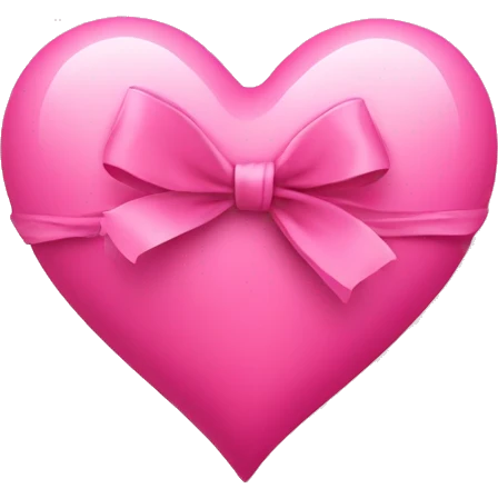 Pink heart with bow emoji