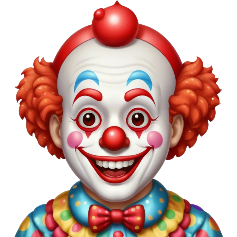 Drunk clown sprinkled with glitter emoji