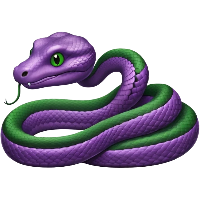 Fat Purple snake wearing a black bow emoji