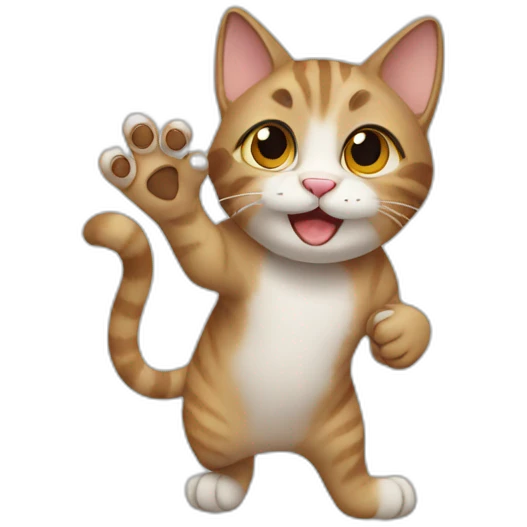 cat showing its paws emoji