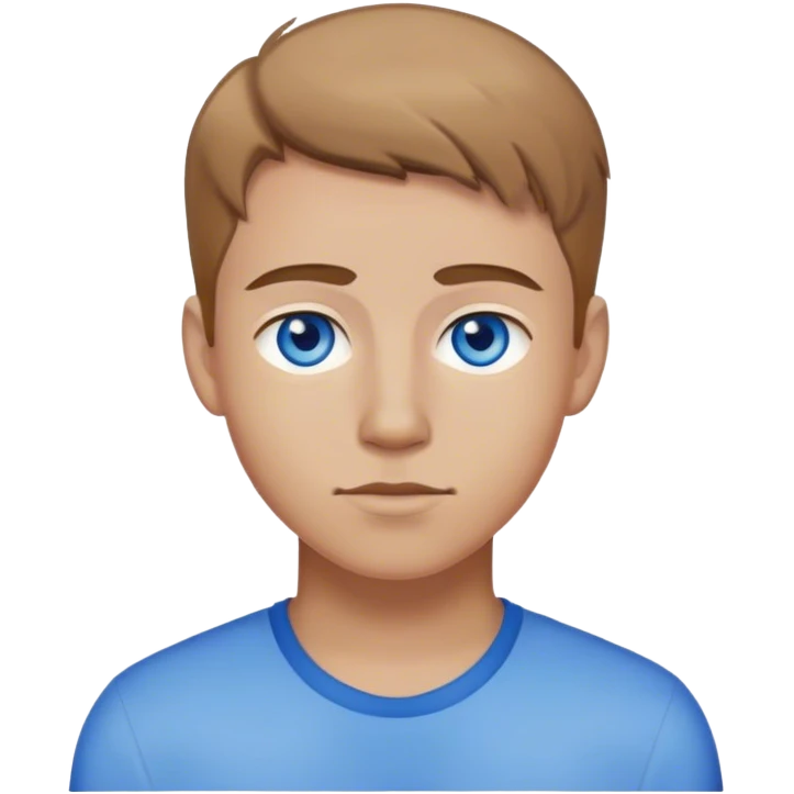 frat boy with light brown hair and blue eyes emoji