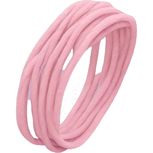 Pastel pink rubber band emoji