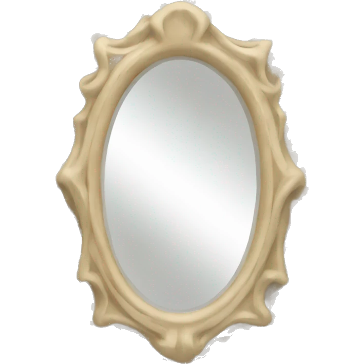 beige wavy mirror emoji
