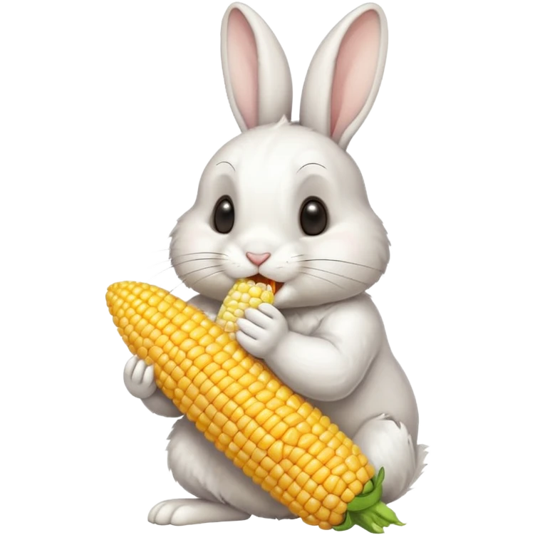 rabbit eating corn emoji